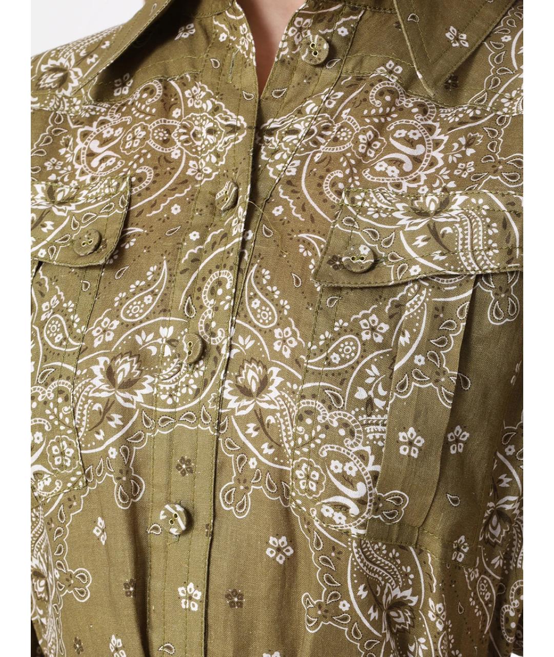 ZIMMERMANN Зеленый льняной комбинезон, фото 5