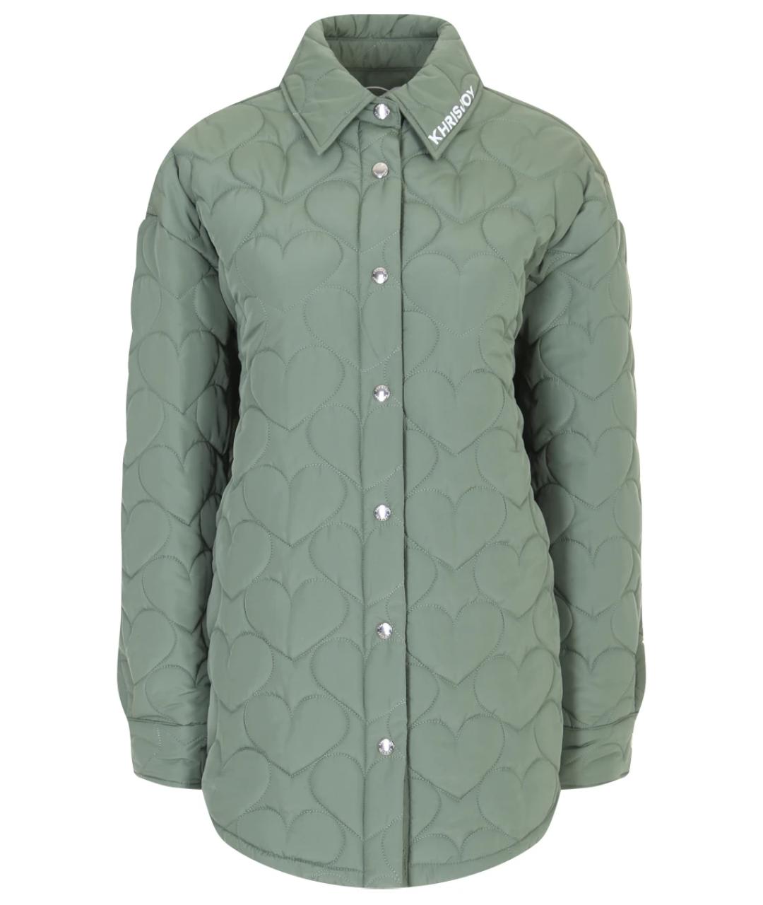 KHRISJOY Зеленая полиэстеровая куртка, фото 1