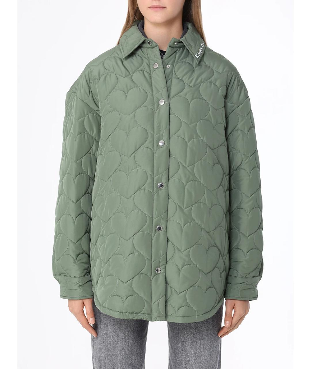 KHRISJOY Зеленая полиэстеровая куртка, фото 4