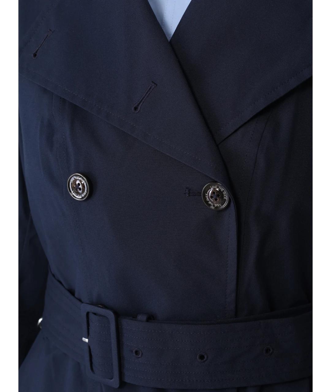 SAVE THE DUCK Синий полиэстеровый тренч/плащ, фото 5