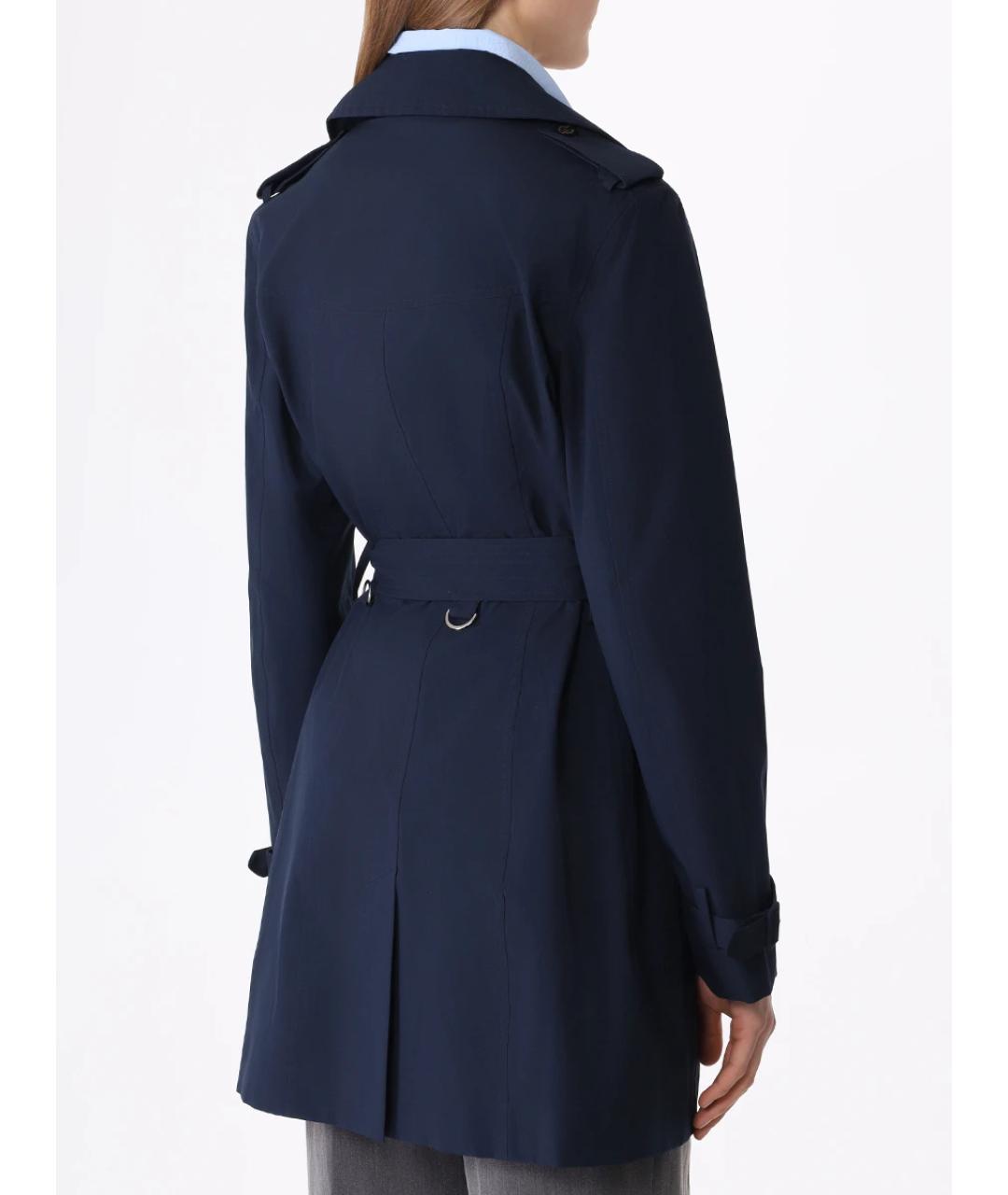 SAVE THE DUCK Синий полиэстеровый тренч/плащ, фото 3