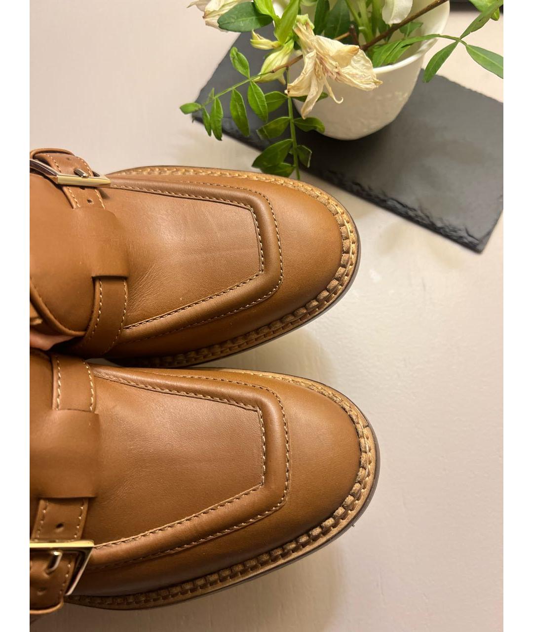 MAX MARA Коричневые кожаные туфли, фото 8