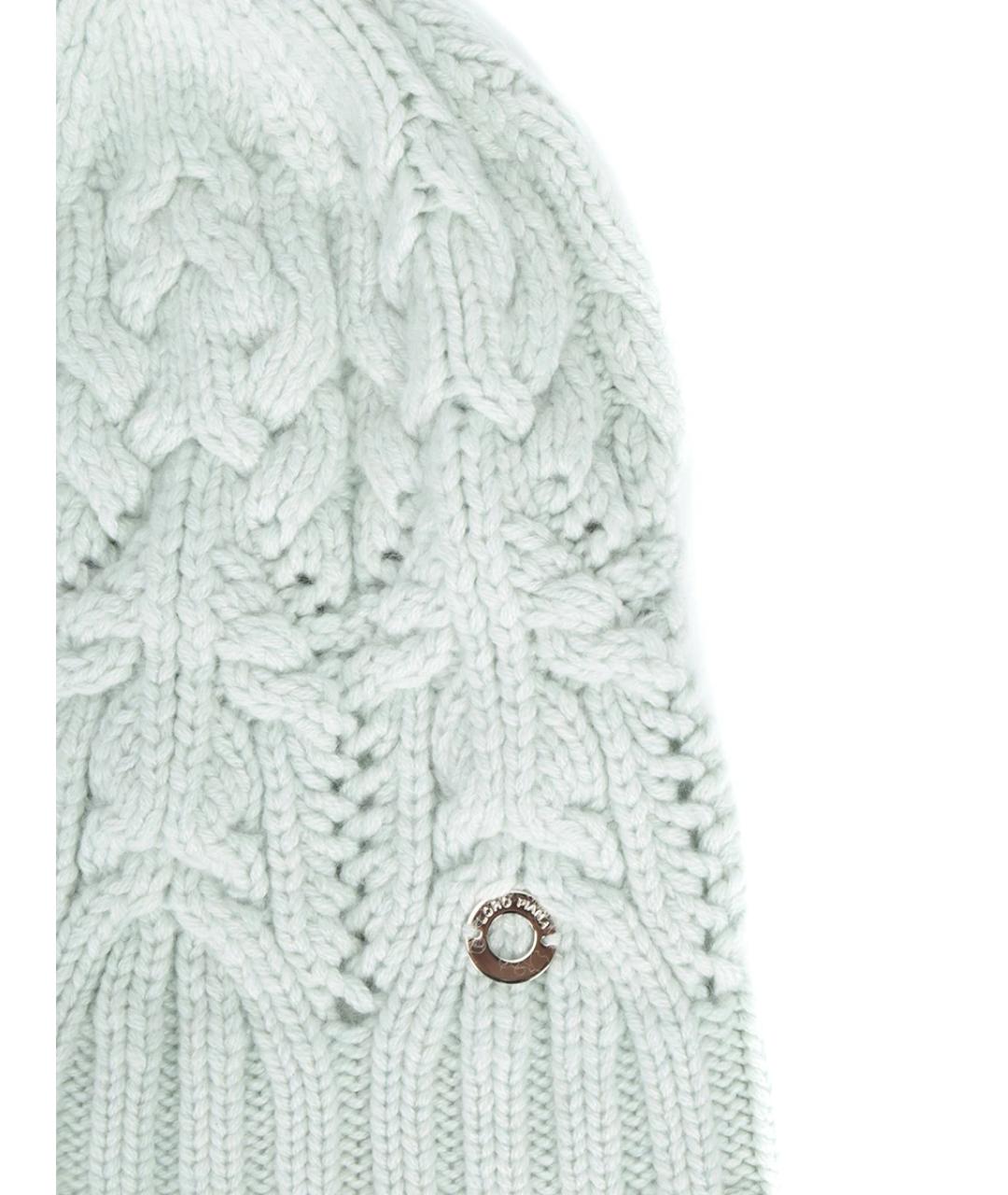 LORO PIANA Зеленая кашемировая шапка, фото 3