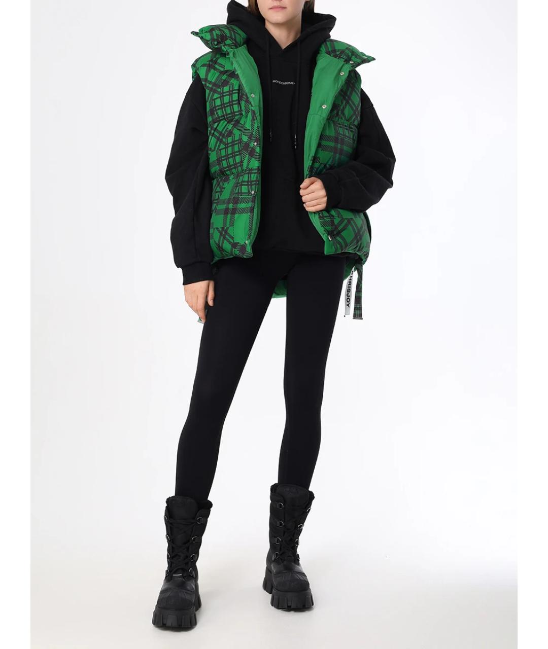 KHRISJOY Зеленый полиэстеровый жилет, фото 2