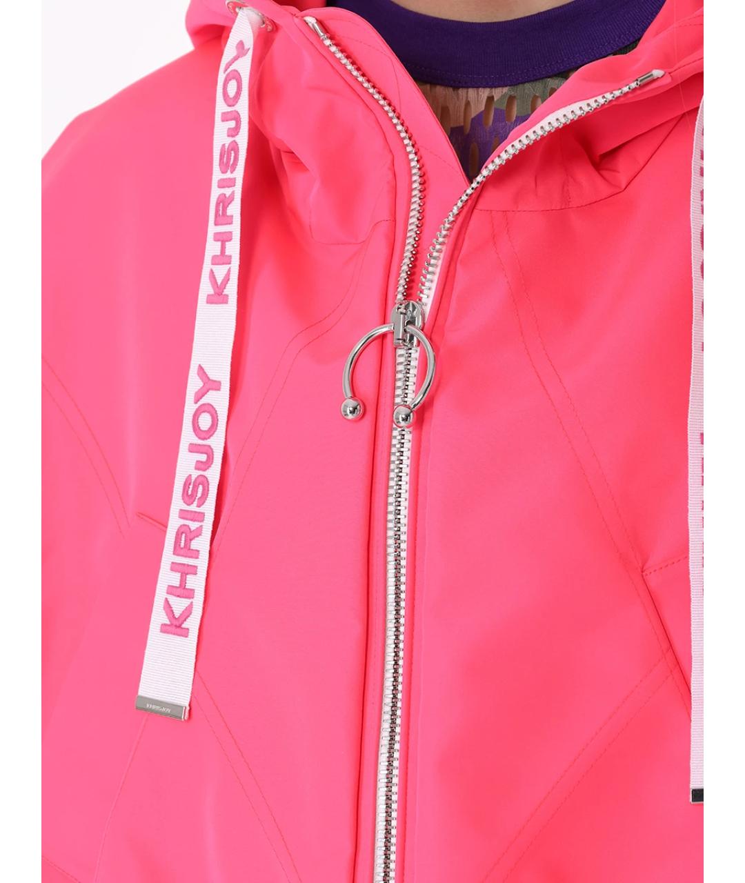 KHRISJOY Розовая полиэстеровая куртка, фото 5