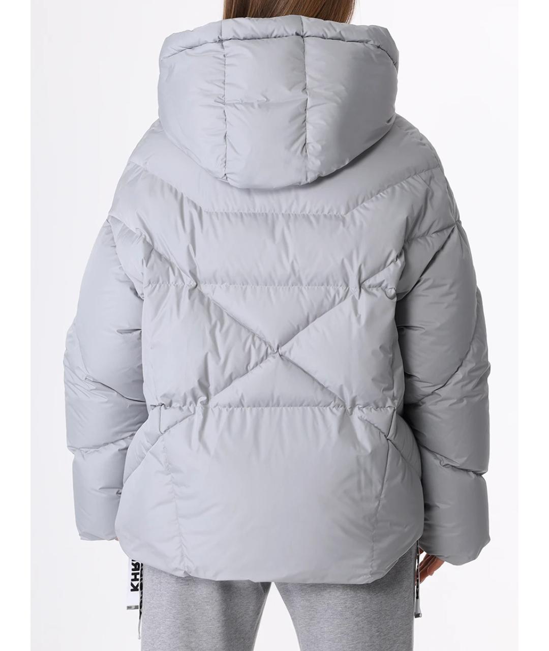 KHRISJOY Серый полиамидовый пуховик, фото 3