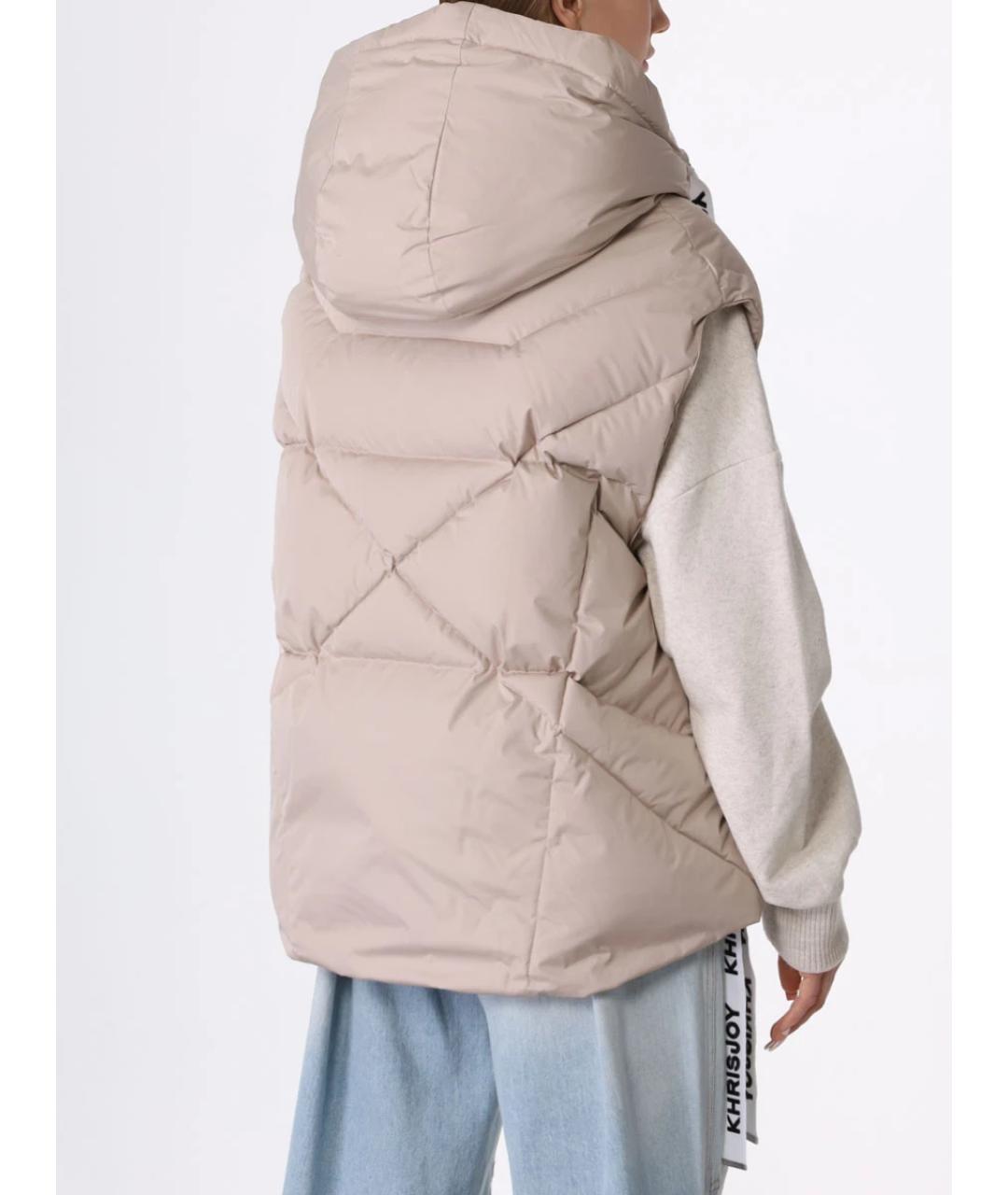 KHRISJOY Бежевый полиэстеровый жилет, фото 3