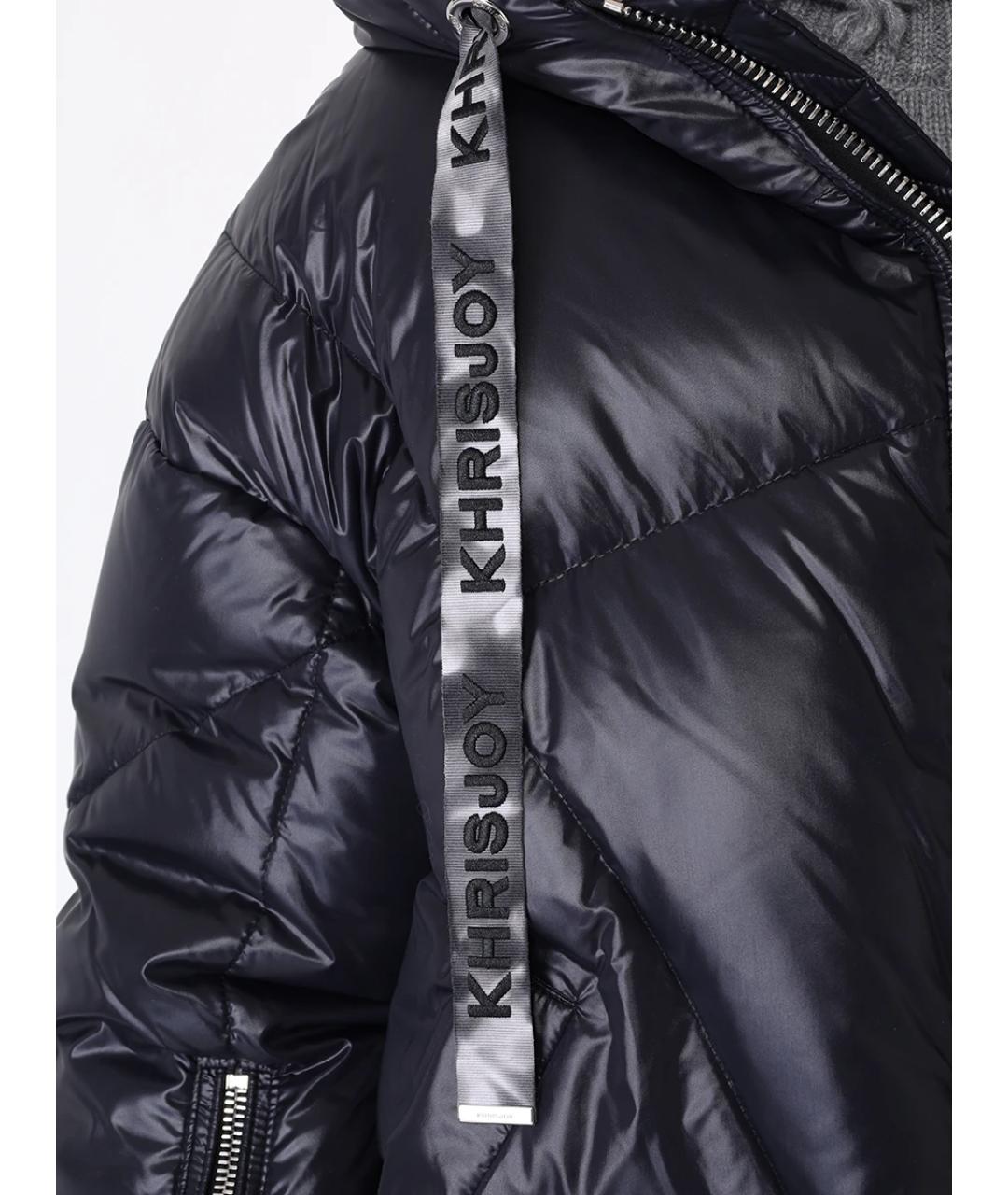 KHRISJOY Черный полиэстеровый пуховик, фото 5