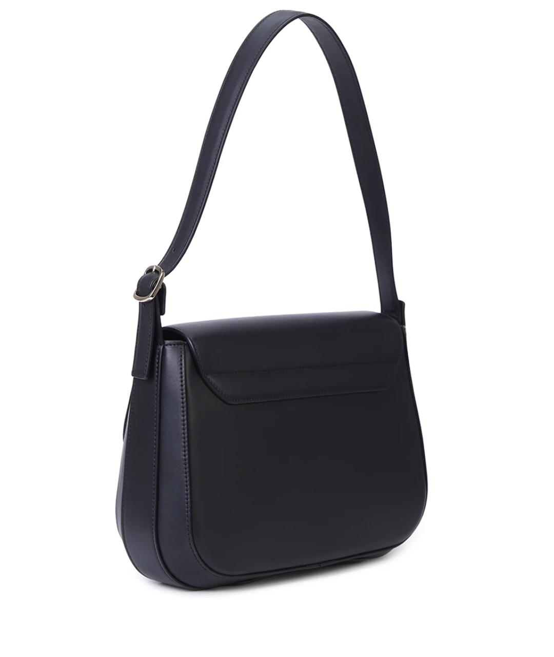 SANTONI Черная кожаная сумка через плечо, фото 3