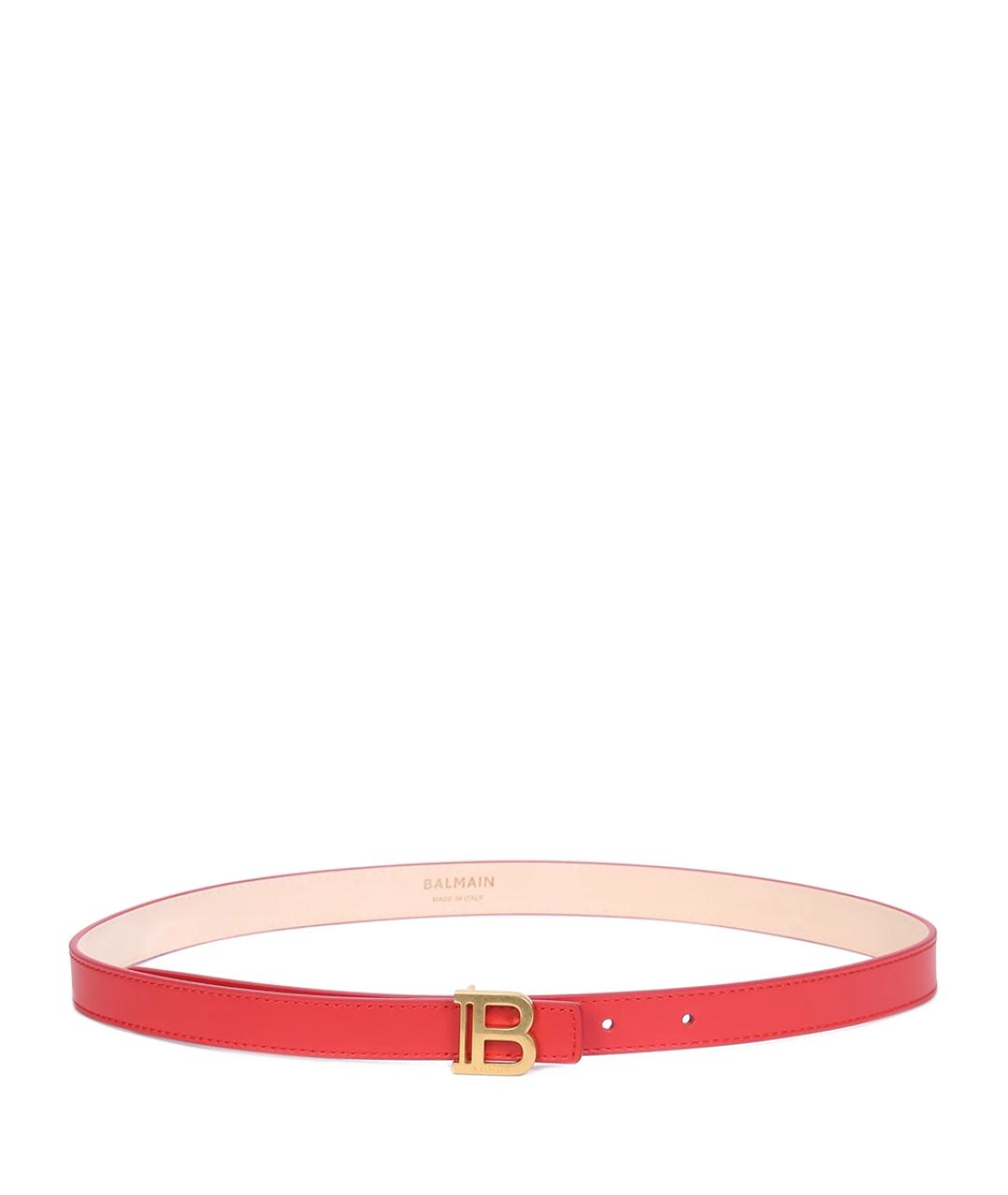 BALMAIN Красный кожаный ремень, фото 2