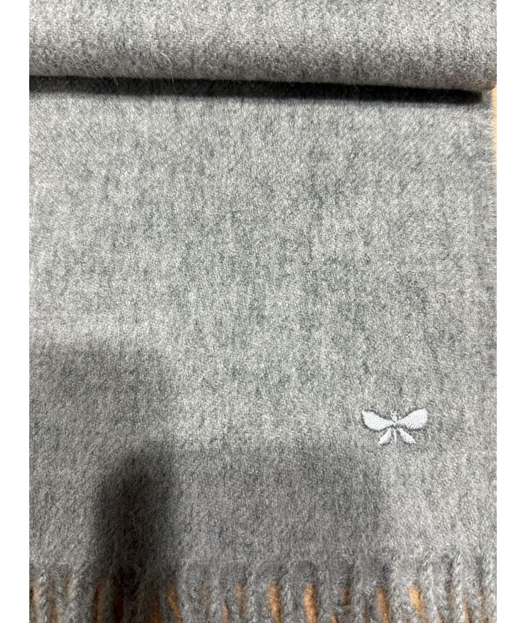 WEEKEND MAX MARA Серый шерстяной шарф, фото 2