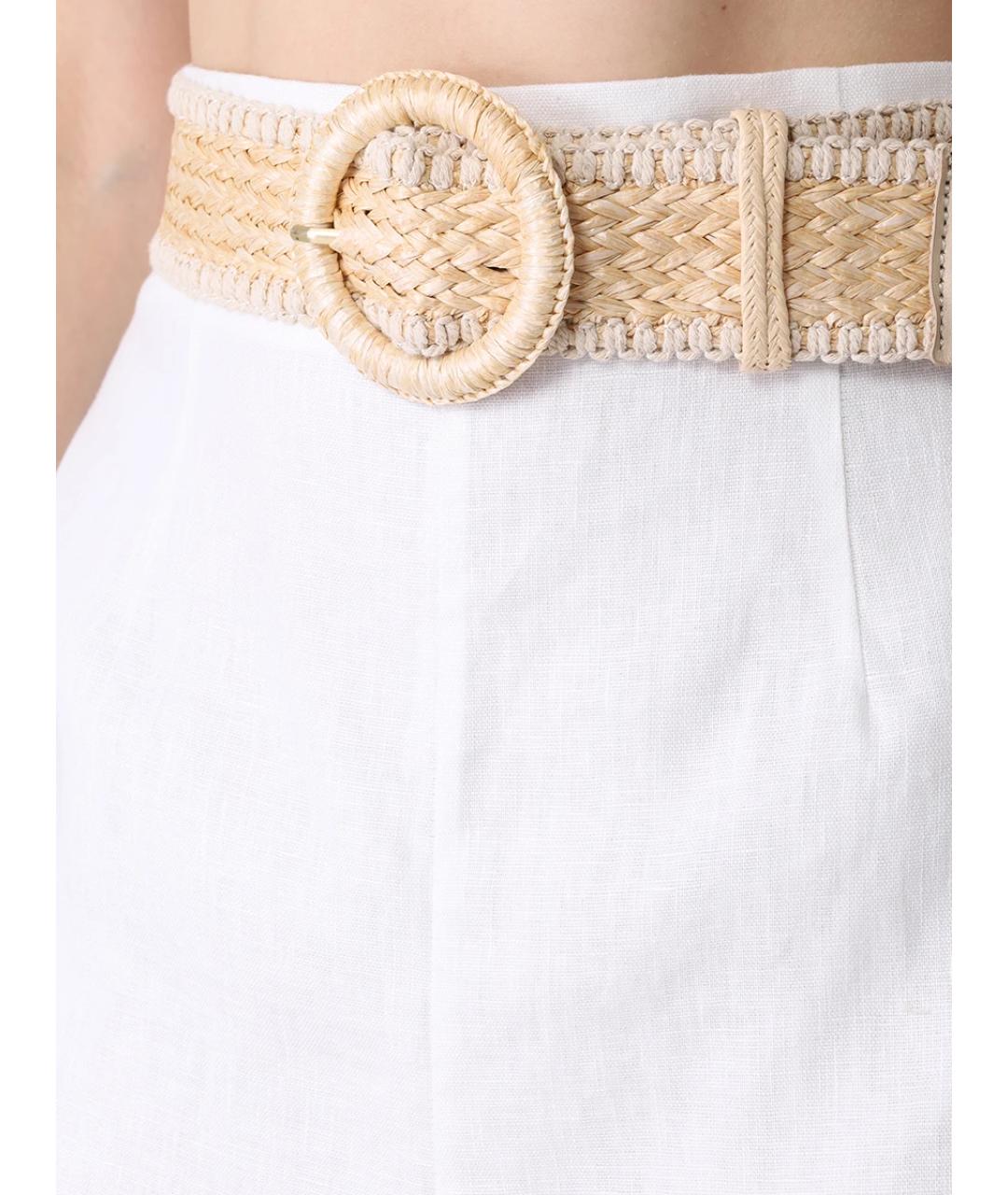 ZIMMERMANN Белые льняные шорты, фото 5