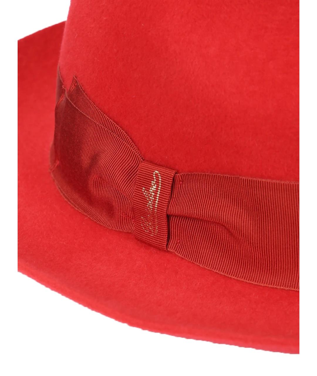 BORSALINO Красная шерстяная шляпа, фото 3