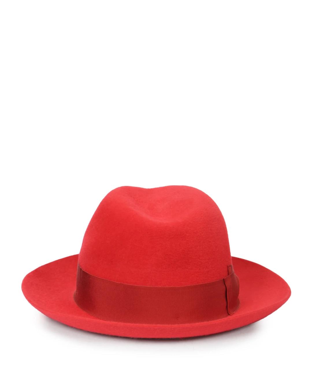 BORSALINO Красная шерстяная шляпа, фото 2