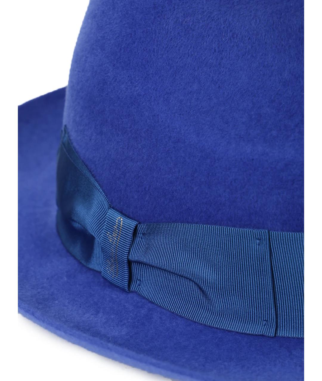 BORSALINO Синяя шерстяная шляпа, фото 3