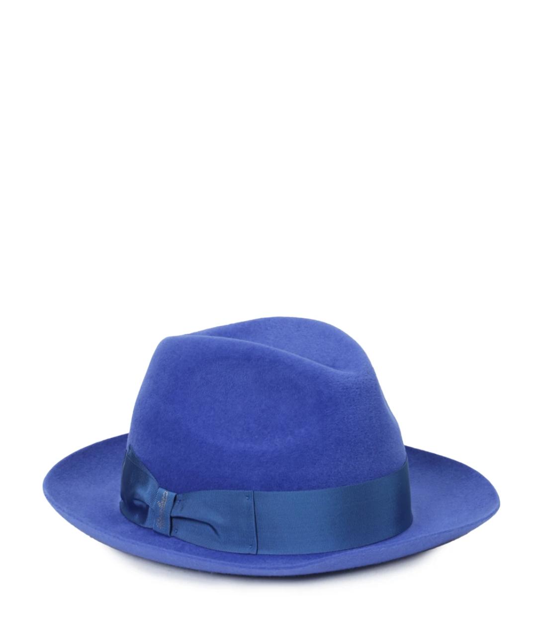 BORSALINO Синяя шерстяная шляпа, фото 1
