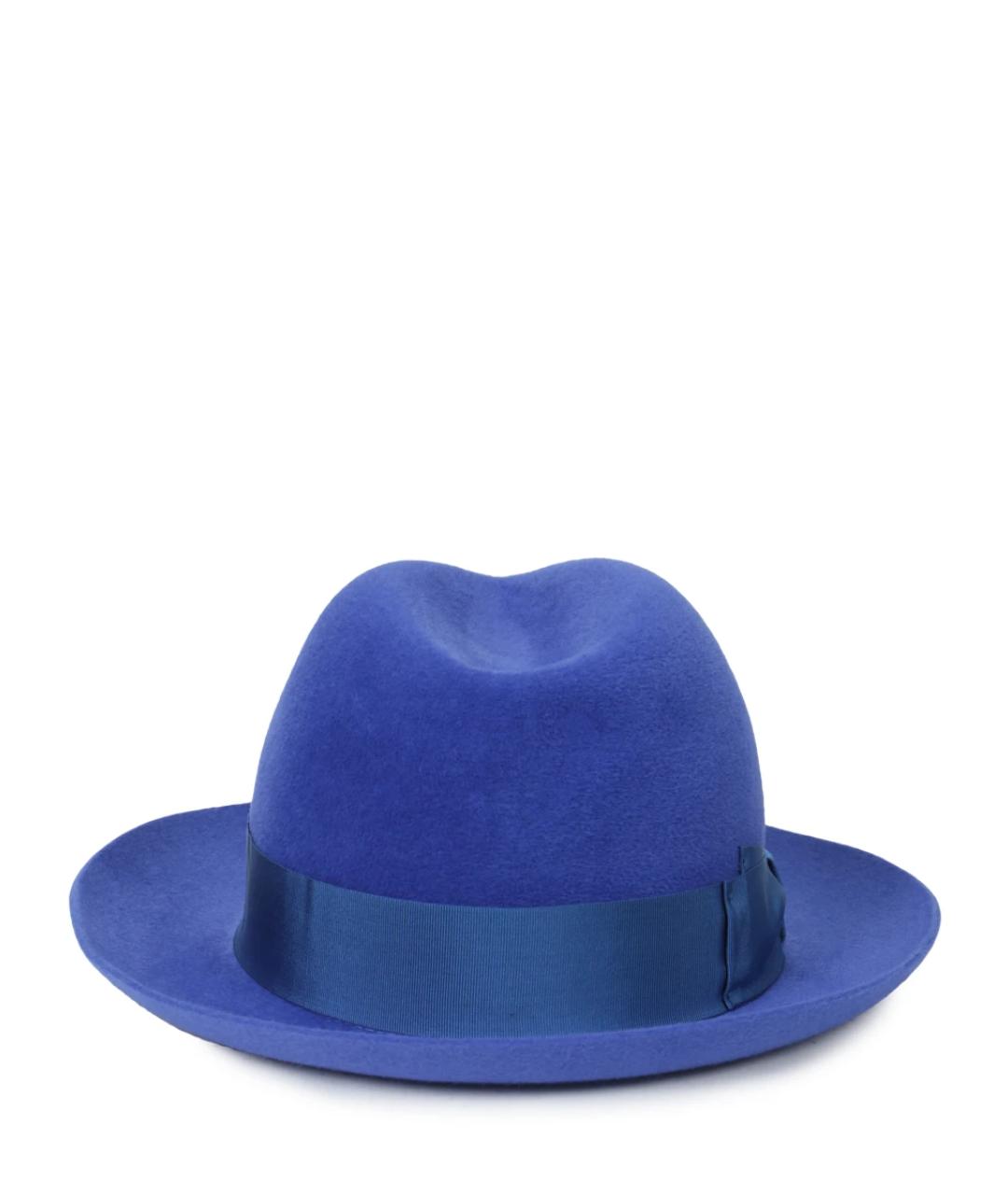 BORSALINO Синяя шерстяная шляпа, фото 2