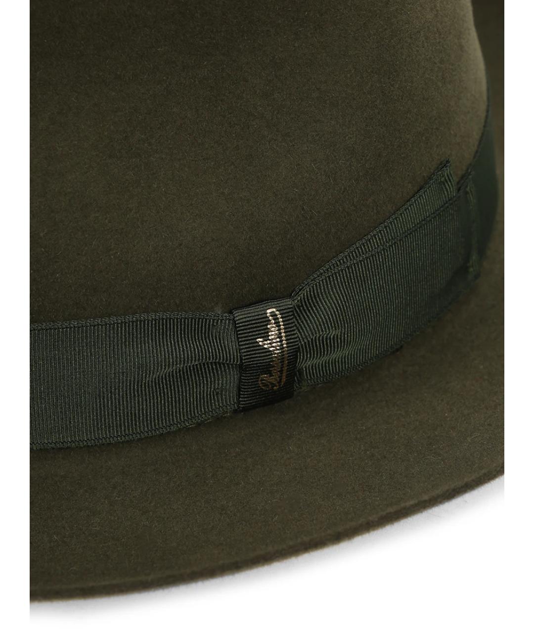 BORSALINO Зеленая шерстяная шляпа, фото 3