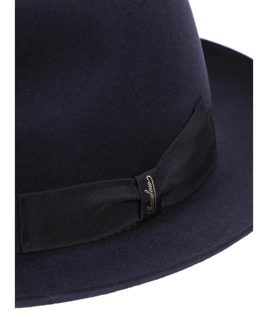 BORSALINO Синяя шерстяная шляпа, фото 3