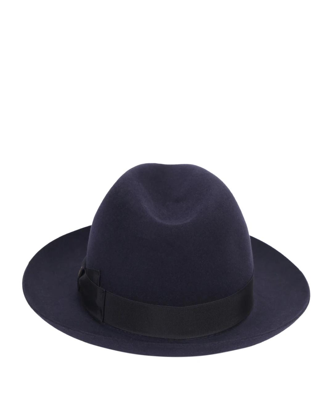 BORSALINO Синяя шерстяная шляпа, фото 2