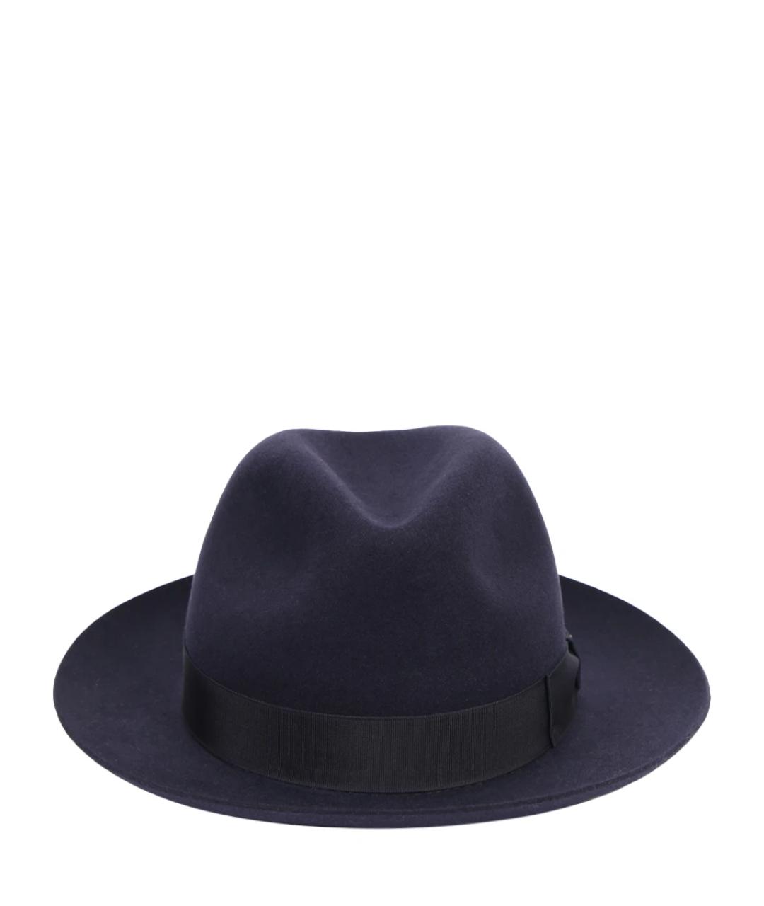 BORSALINO Синяя шерстяная шляпа, фото 1