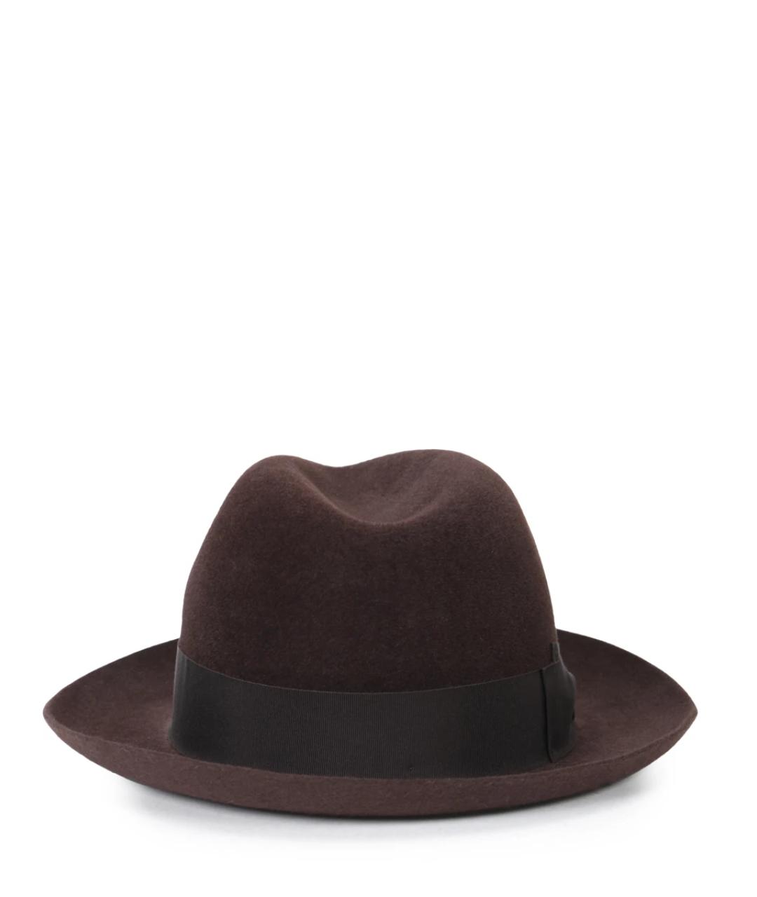 BORSALINO Коричневая шерстяная шляпа, фото 2
