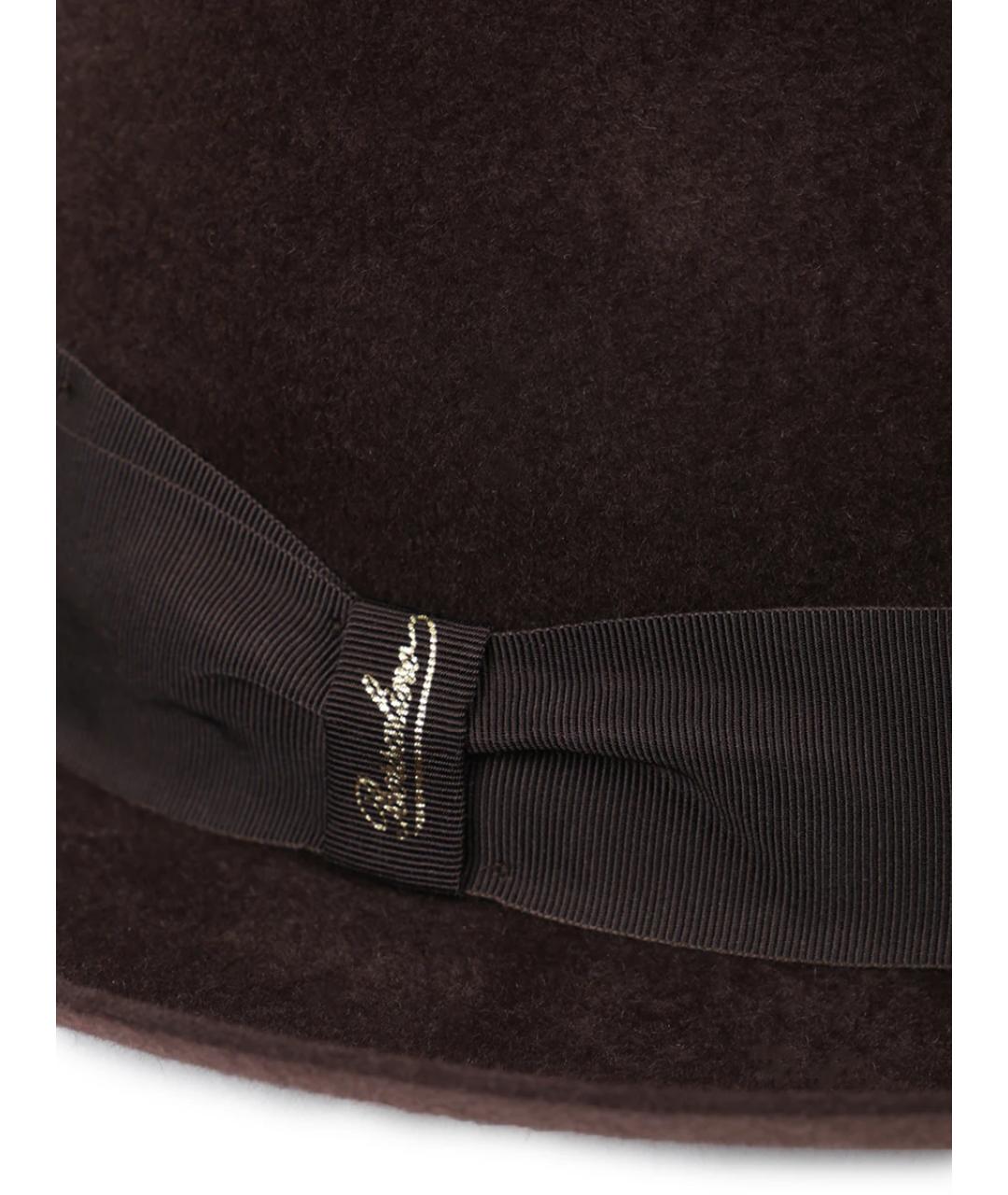 BORSALINO Коричневая шерстяная шляпа, фото 3