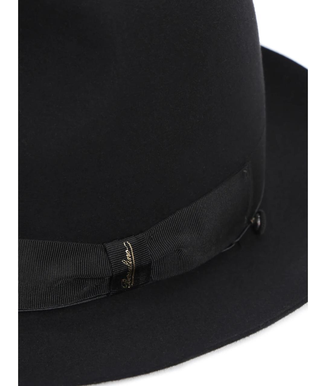 BORSALINO Черная шерстяная шляпа, фото 3