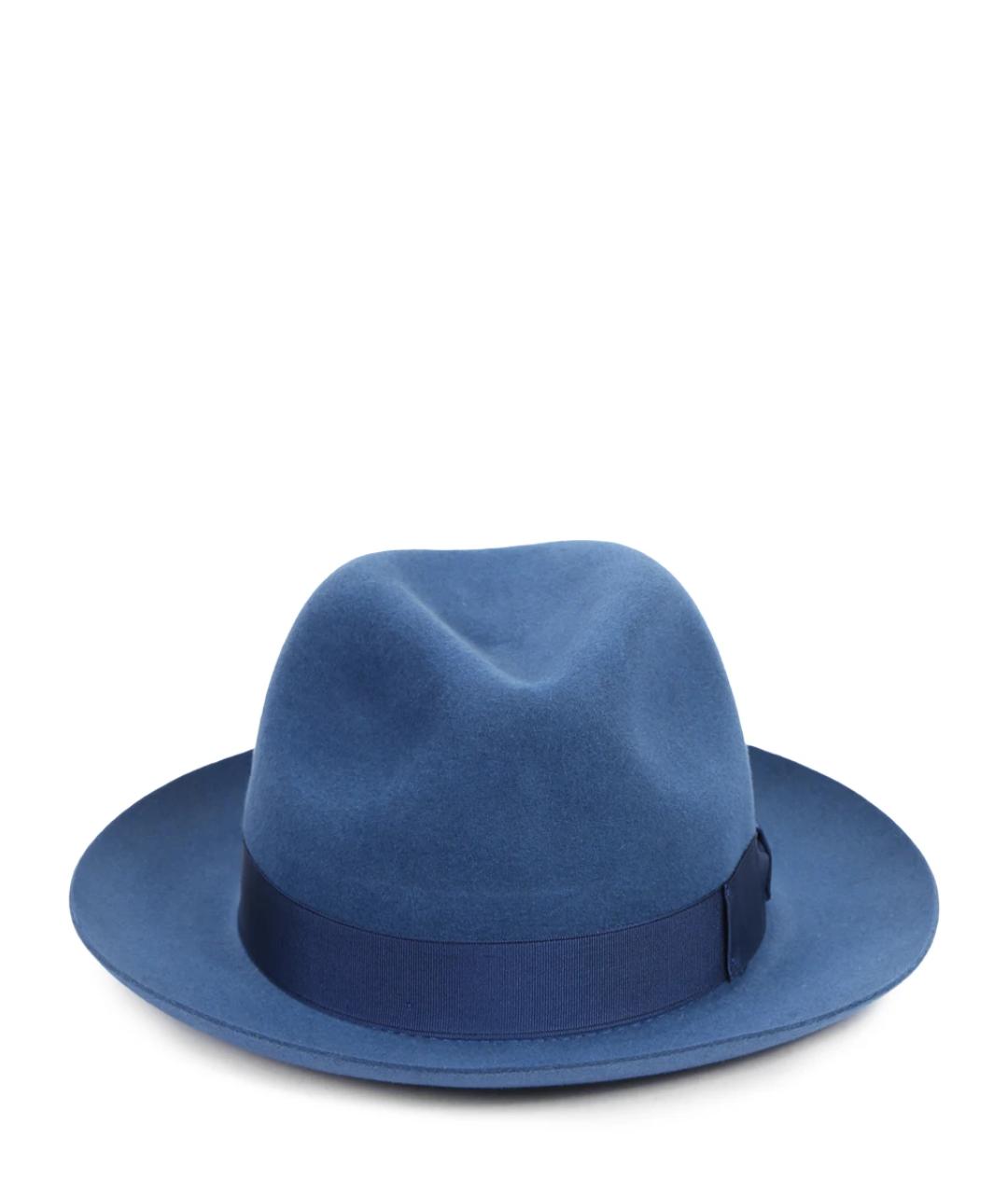 BORSALINO Синяя шерстяная шляпа, фото 1
