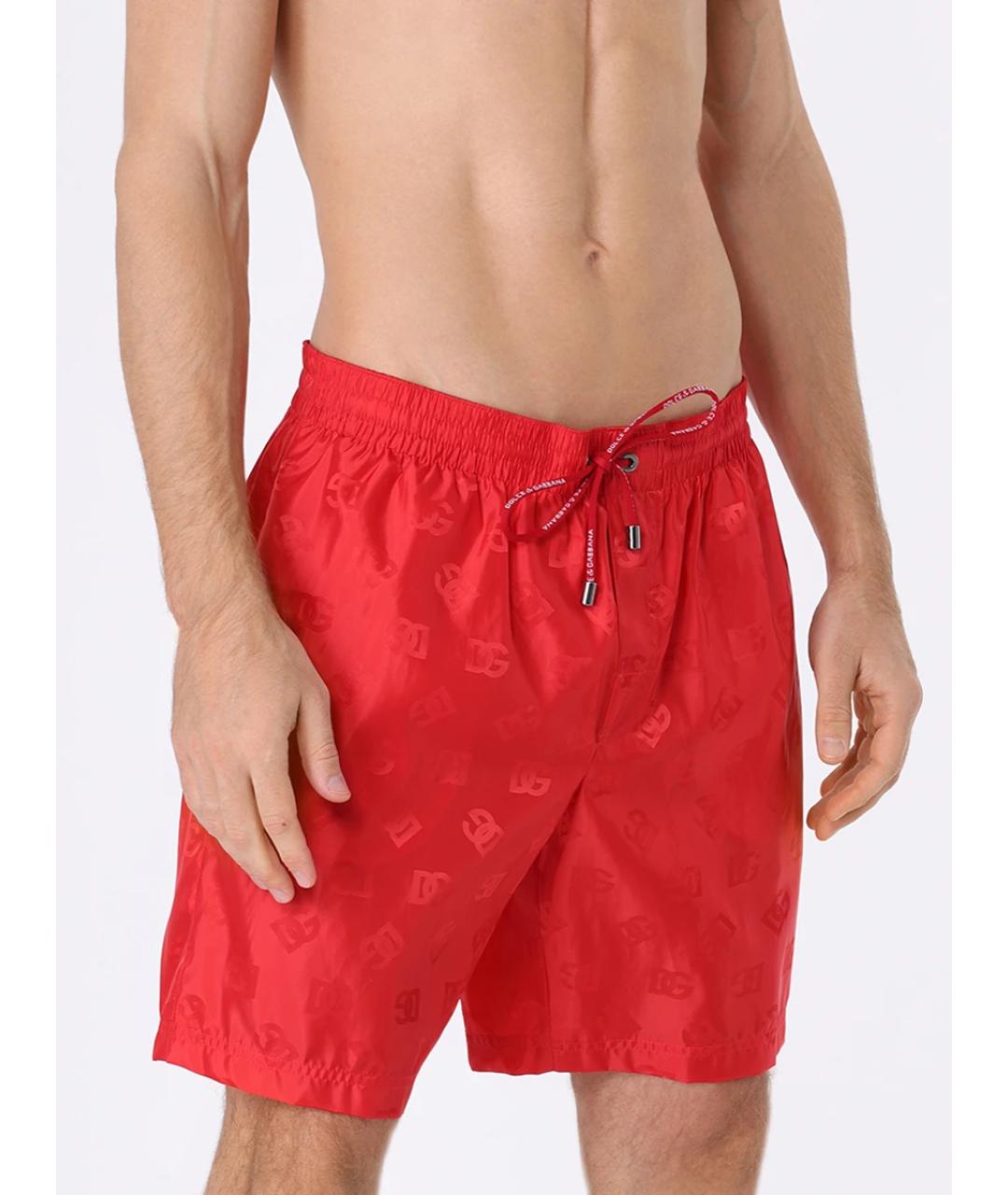 DOLCE&GABBANA Красные полиамидовые шорты, фото 2