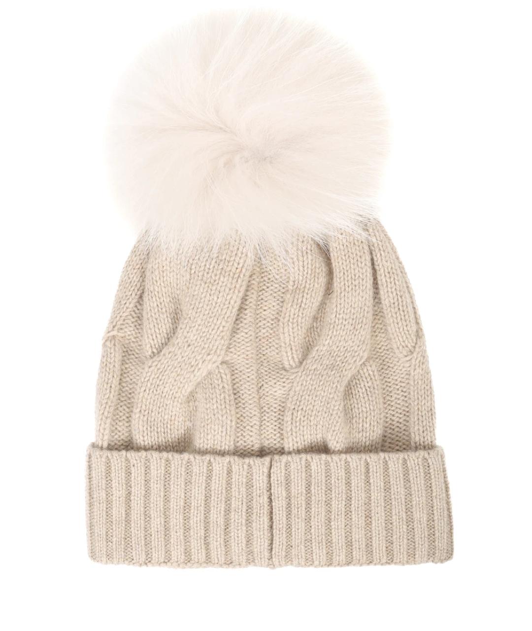 PANICALE Бежевая кашемировая шапка, фото 2