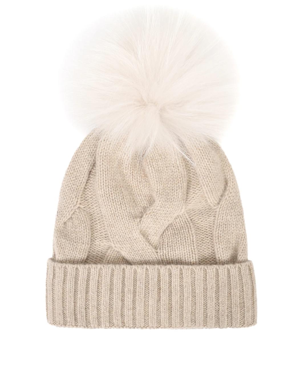 PANICALE Бежевая кашемировая шапка, фото 1