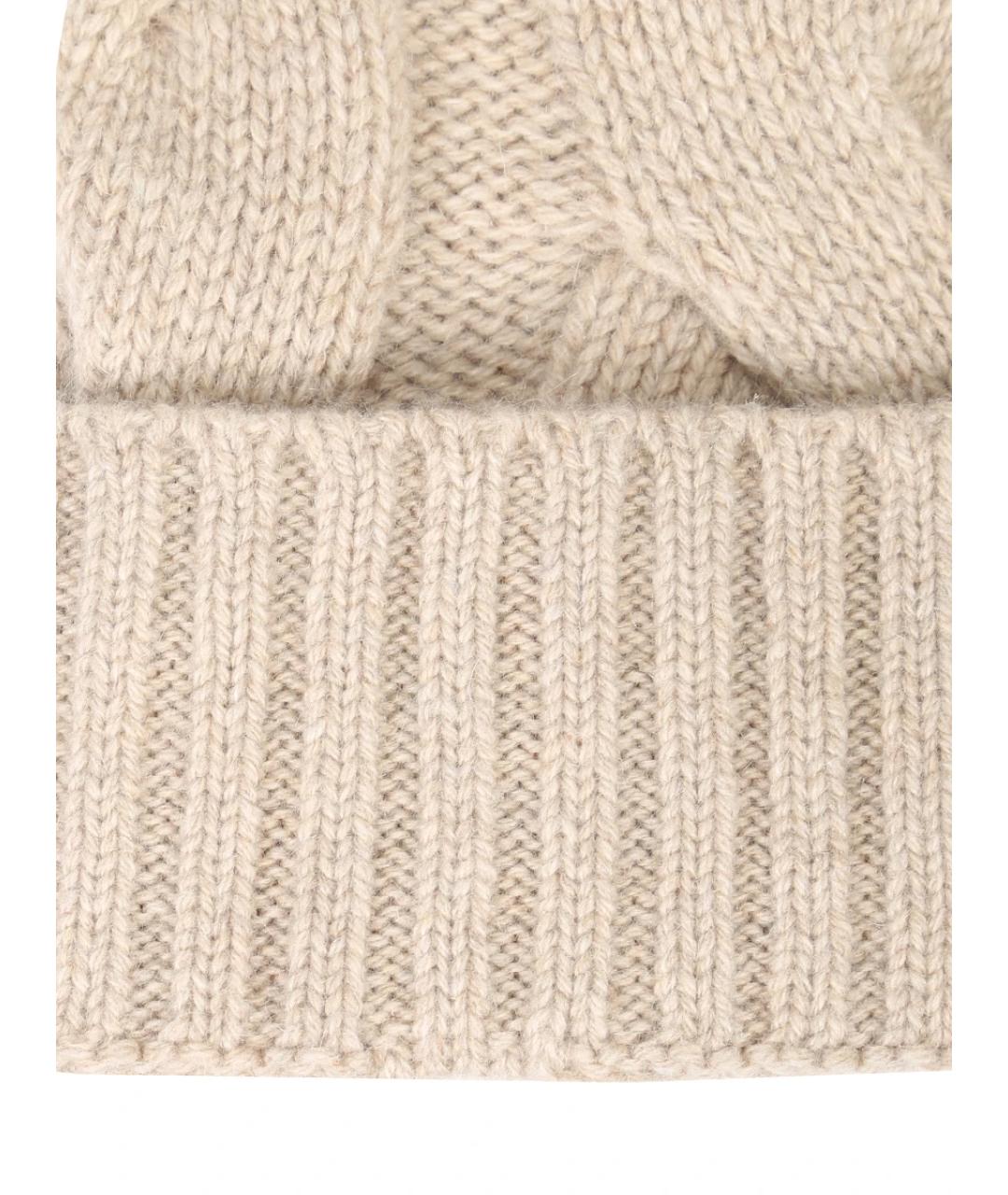 PANICALE Бежевая кашемировая шапка, фото 3