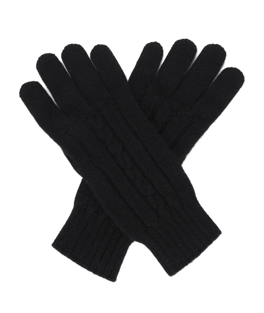 PANICALE Черные кашемировые перчатки, фото 1