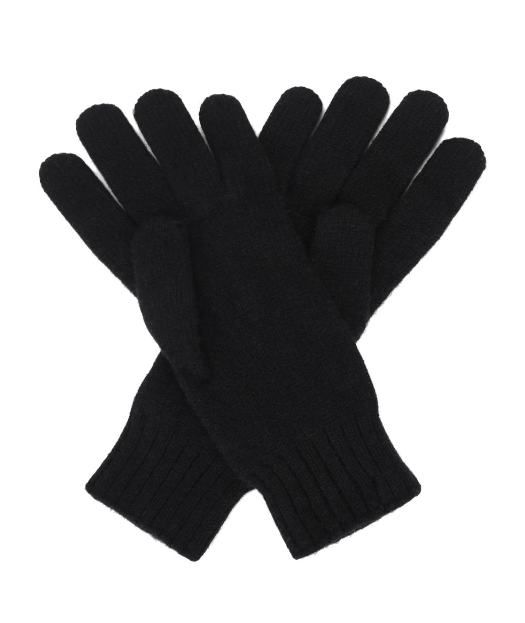 PANICALE Черные кашемировые перчатки, фото 2