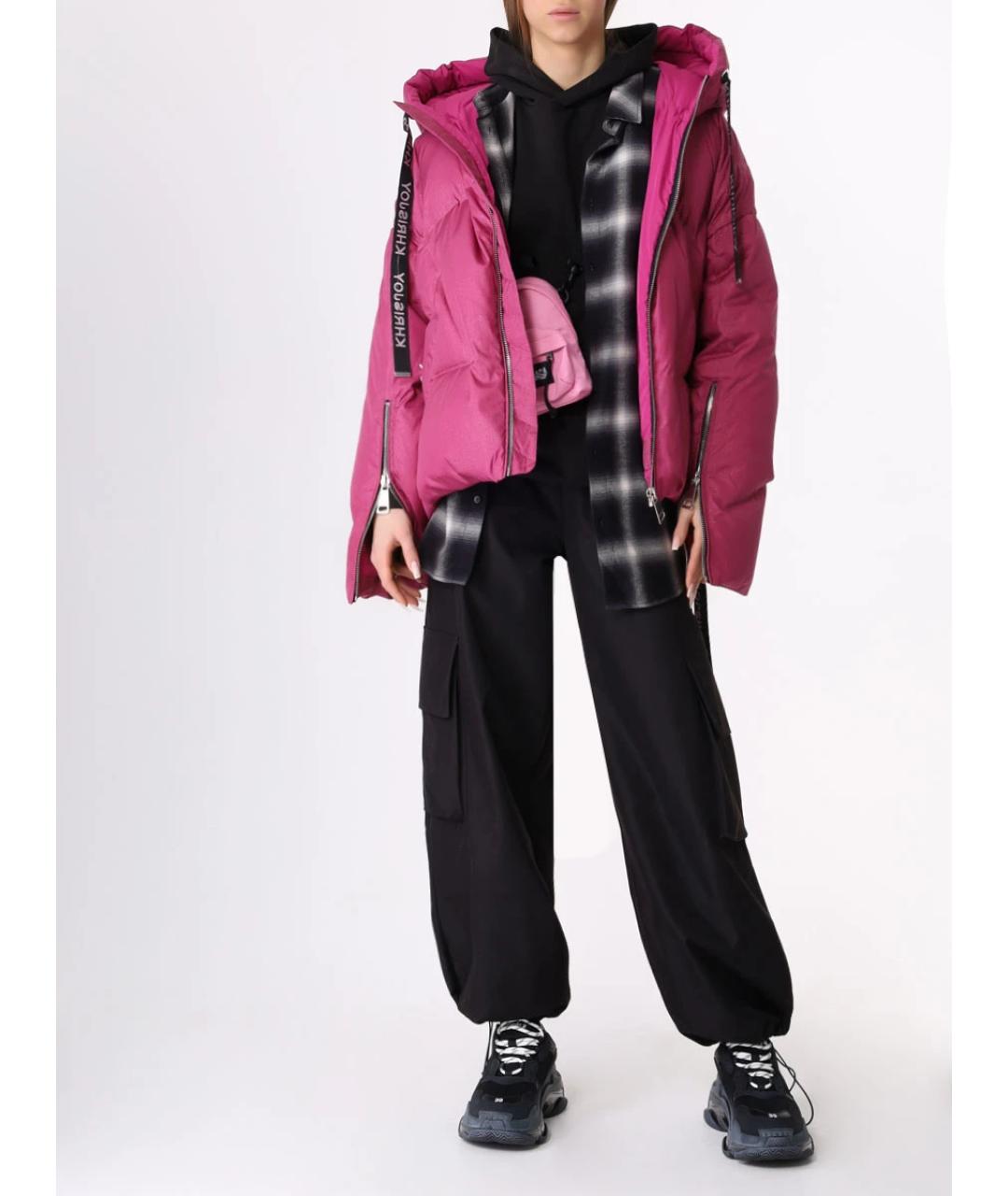 KHRISJOY Розовый полиэстеровый пуховик, фото 2