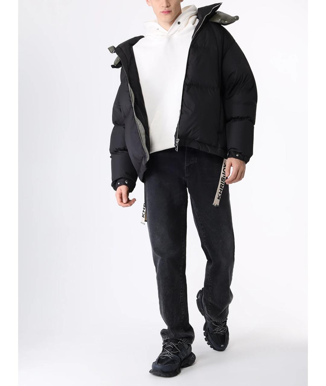 KHRISJOY Черный полиэстеровый пуховик, фото 2