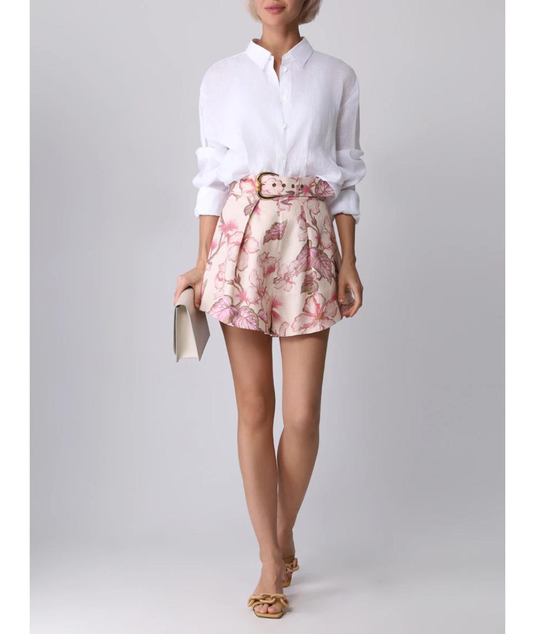 ZIMMERMANN Мульти льняные шорты, фото 2