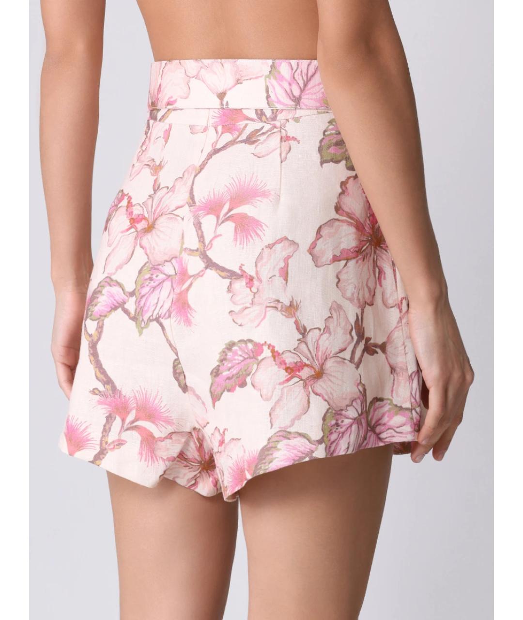 ZIMMERMANN Мульти льняные шорты, фото 3