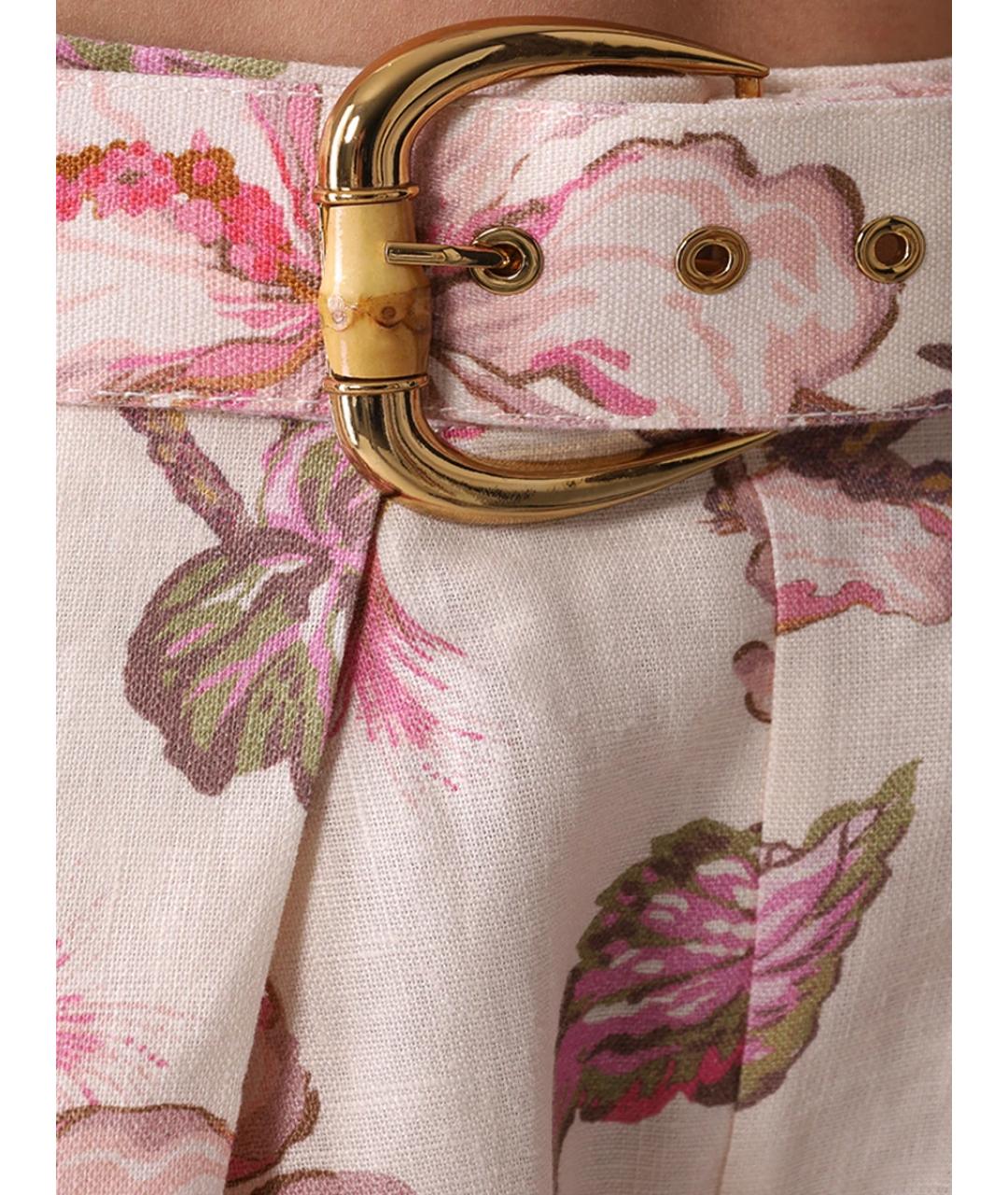 ZIMMERMANN Мульти льняные шорты, фото 5