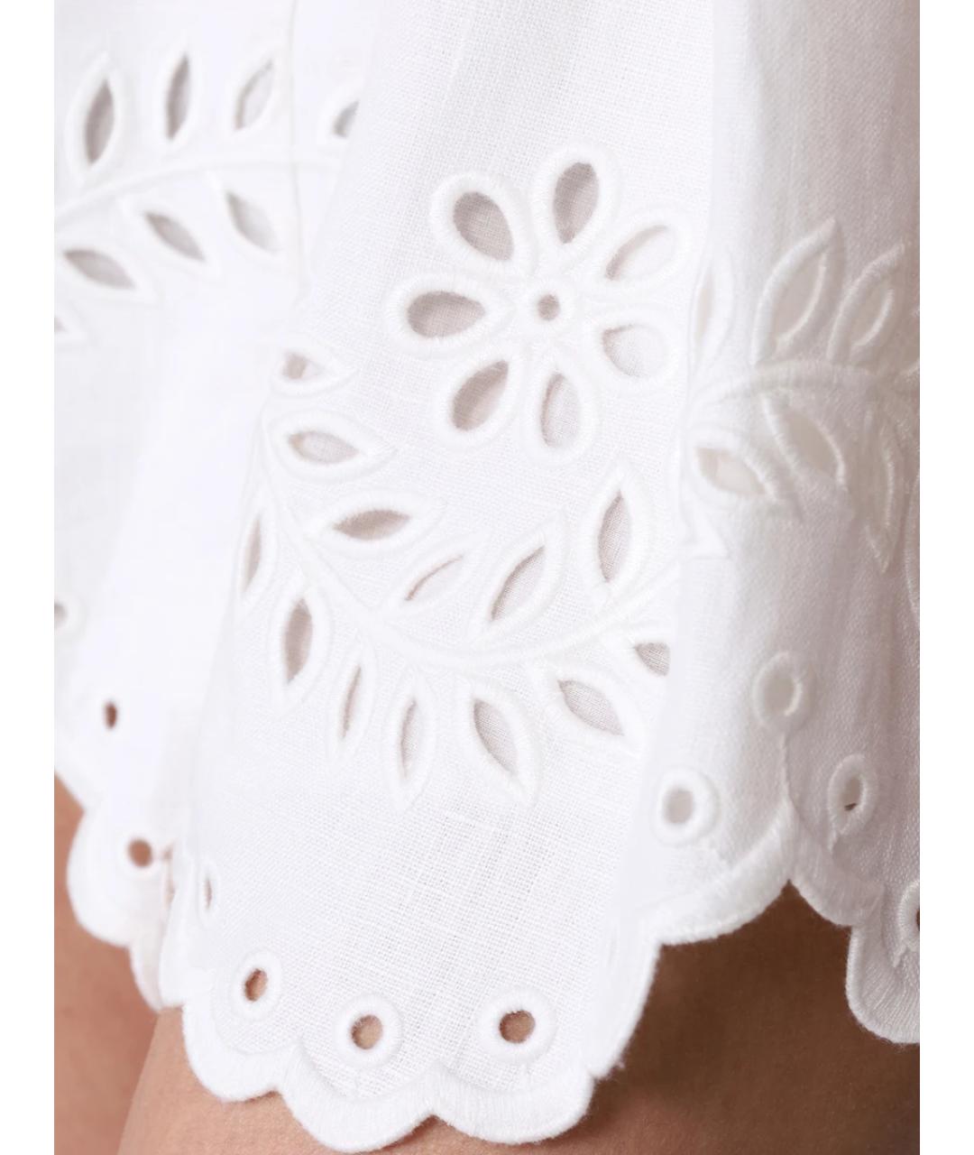 ZIMMERMANN Белые льняные шорты, фото 6