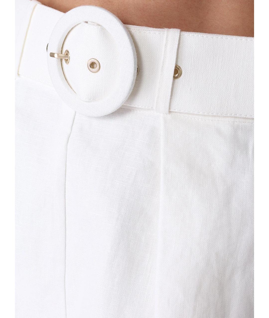 ZIMMERMANN Белые льняные шорты, фото 5