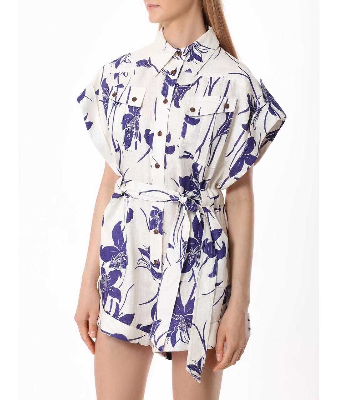 ZIMMERMANN Мульти льняной комбинезон, фото 4