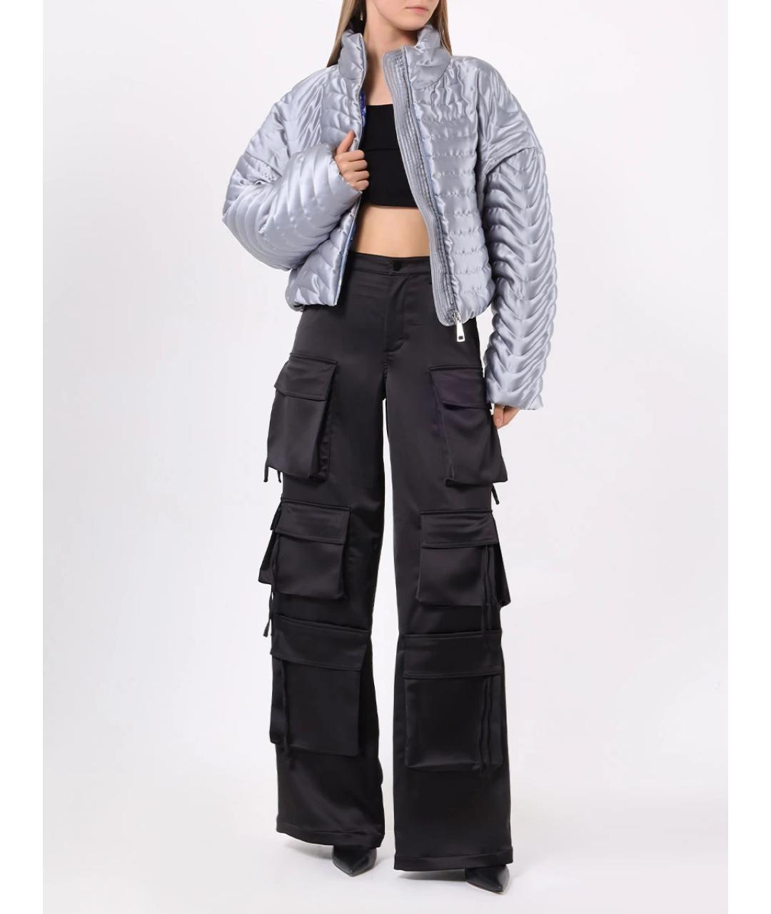 KHRISJOY Голубая полиэстеровая куртка, фото 2