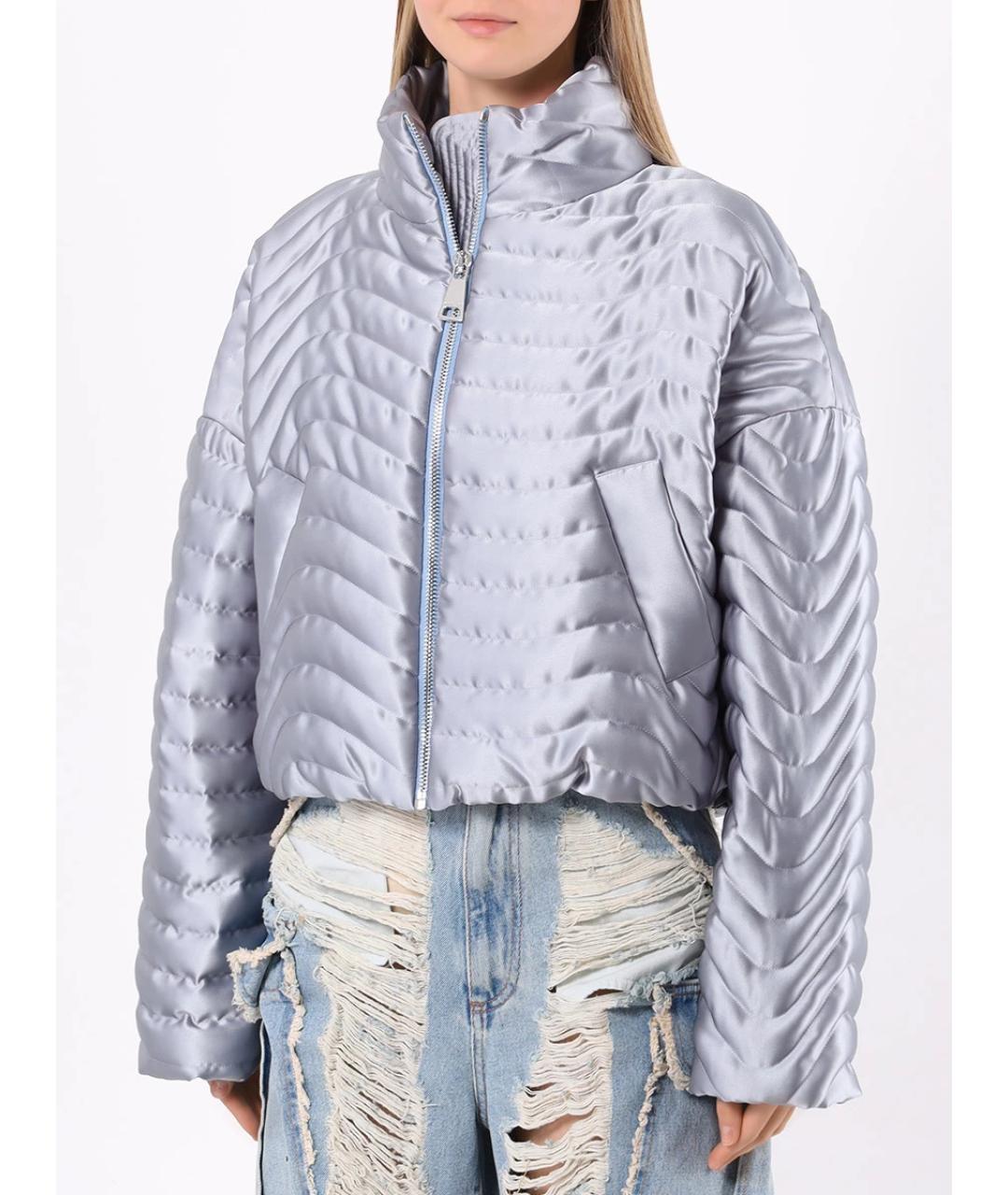 KHRISJOY Голубая полиэстеровая куртка, фото 4