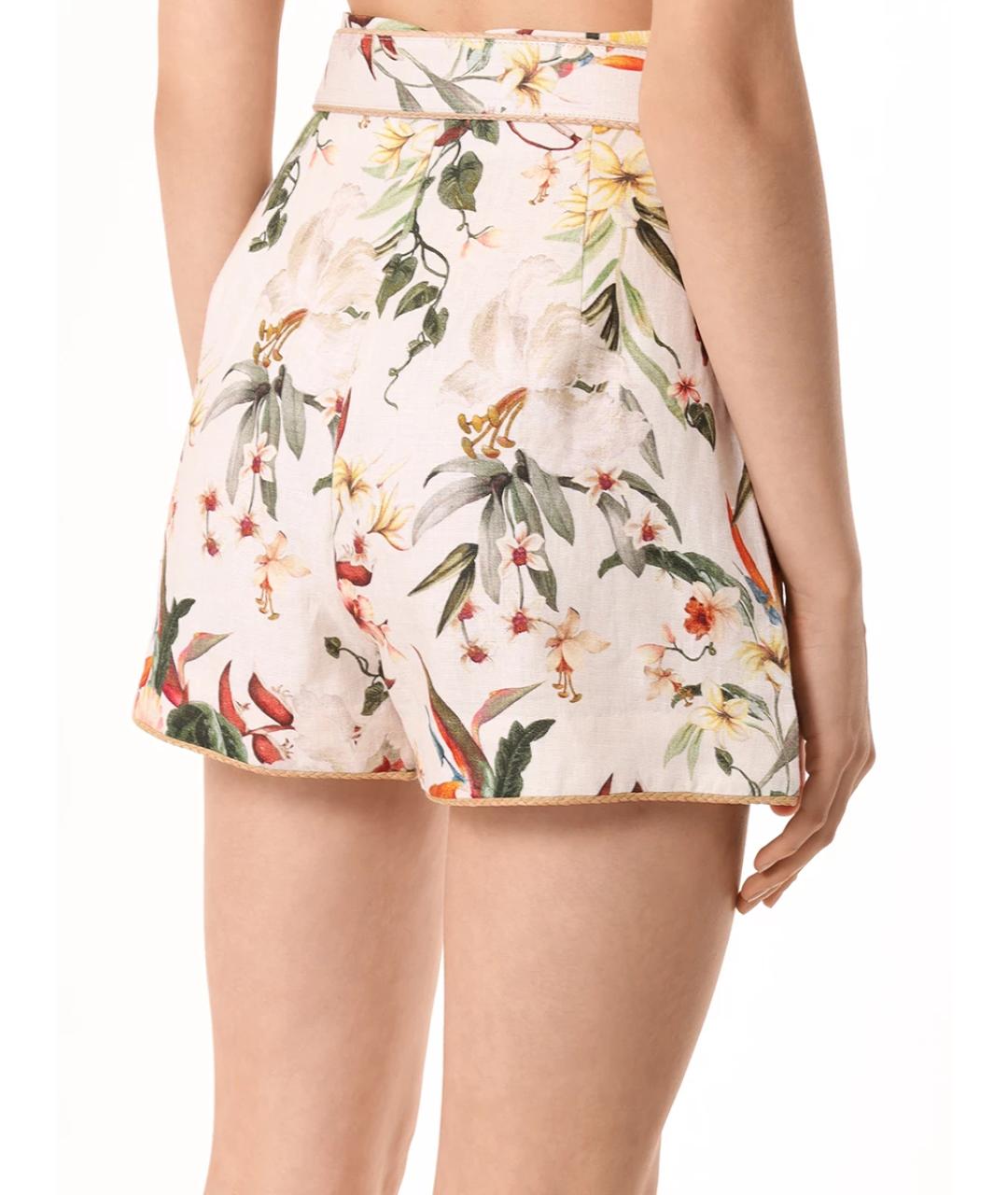 ZIMMERMANN Мульти льняные шорты, фото 3