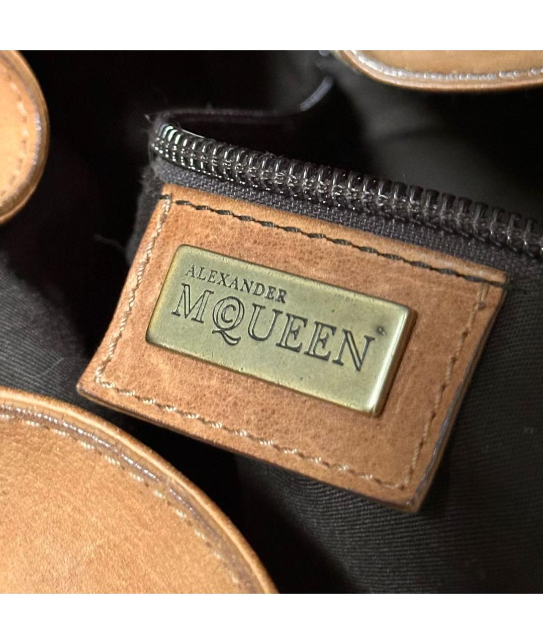 ALEXANDER MCQUEEN Бежевая сумка с короткими ручками, фото 6