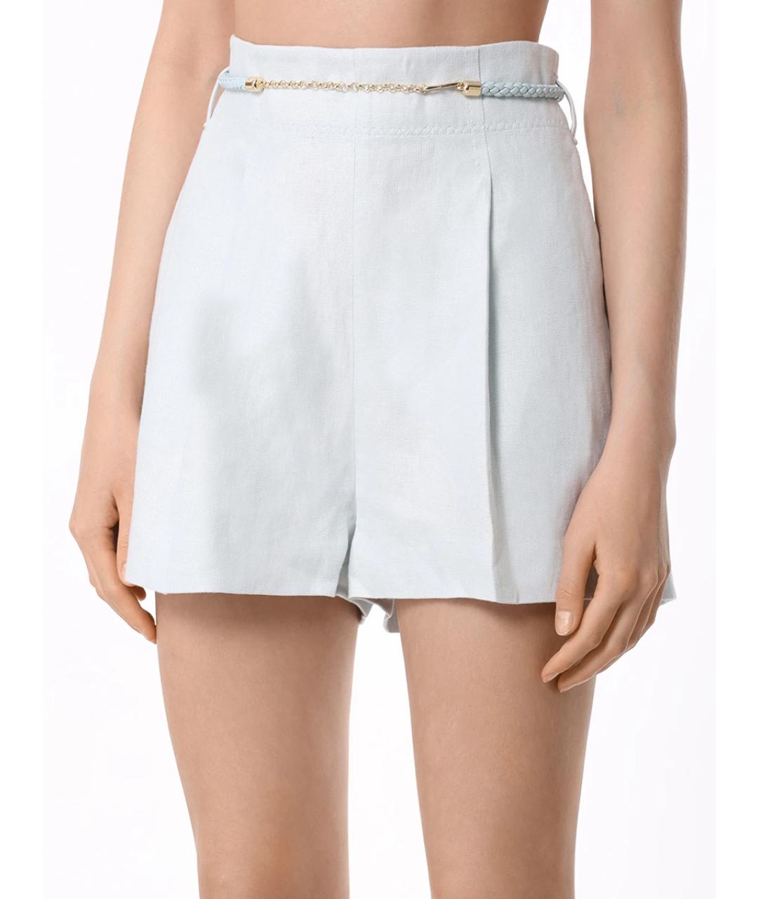 ZIMMERMANN Голубые льняные шорты, фото 4