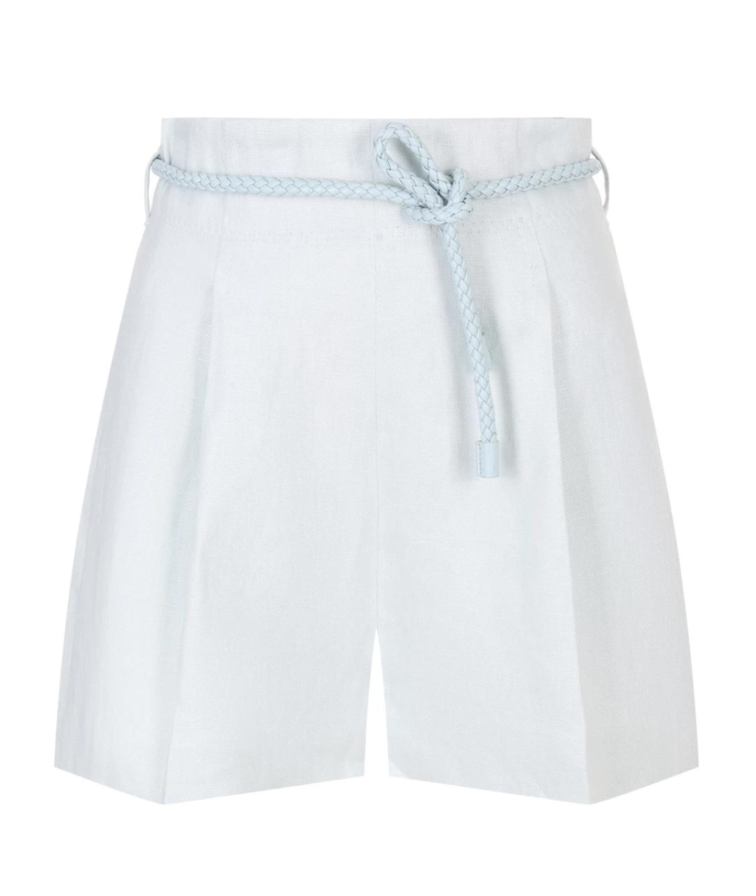 ZIMMERMANN Голубые льняные шорты, фото 1