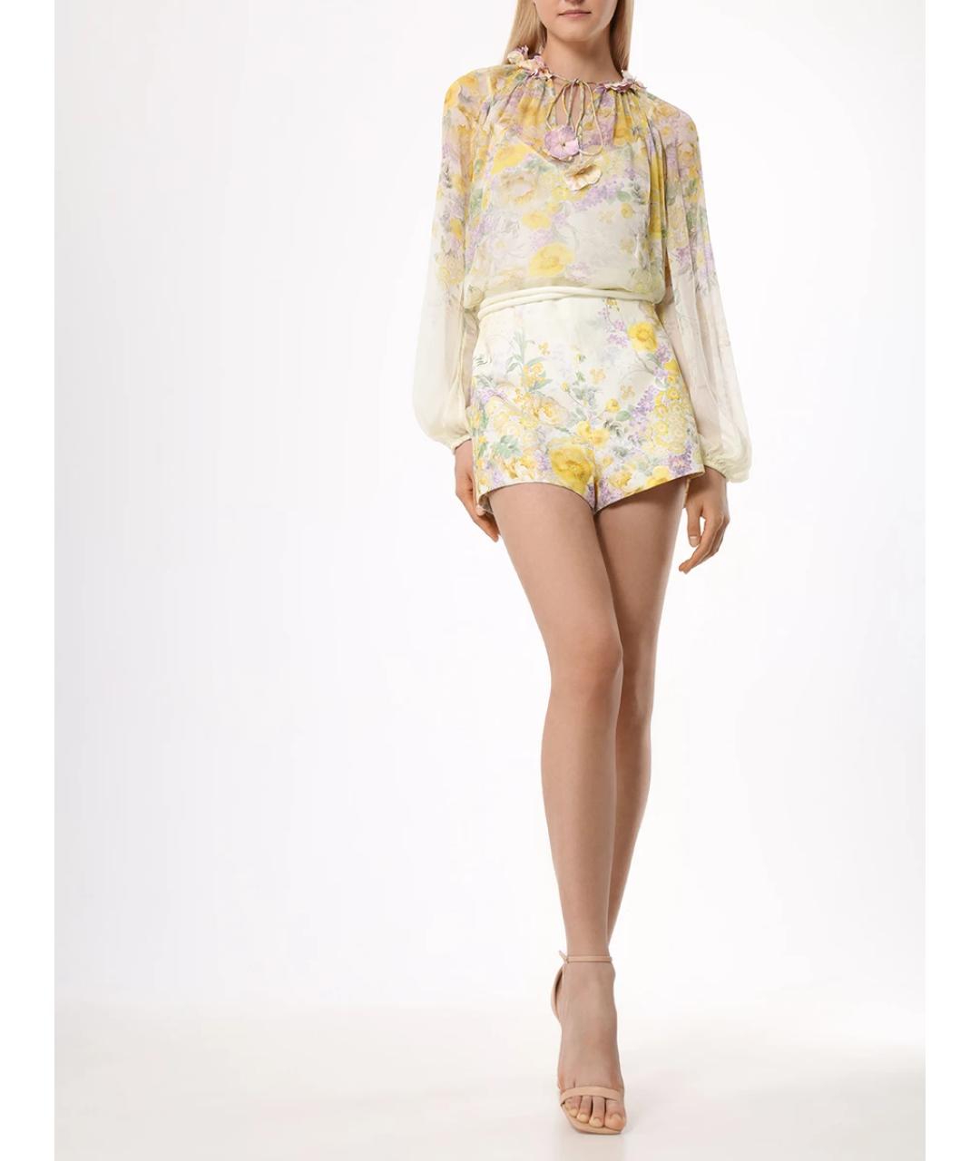 ZIMMERMANN Мульти льняные шорты, фото 2